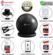 Load image into Gallery viewer, Versatile Fitness Ball Chair – 65 cm Stability Ball for Home Gym &amp; Office Use