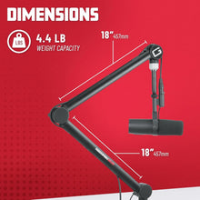 Load image into Gallery viewer, Heavy-Duty Podcast Microphone Stand with On-Air LED Light &amp; Removable XLR Cable