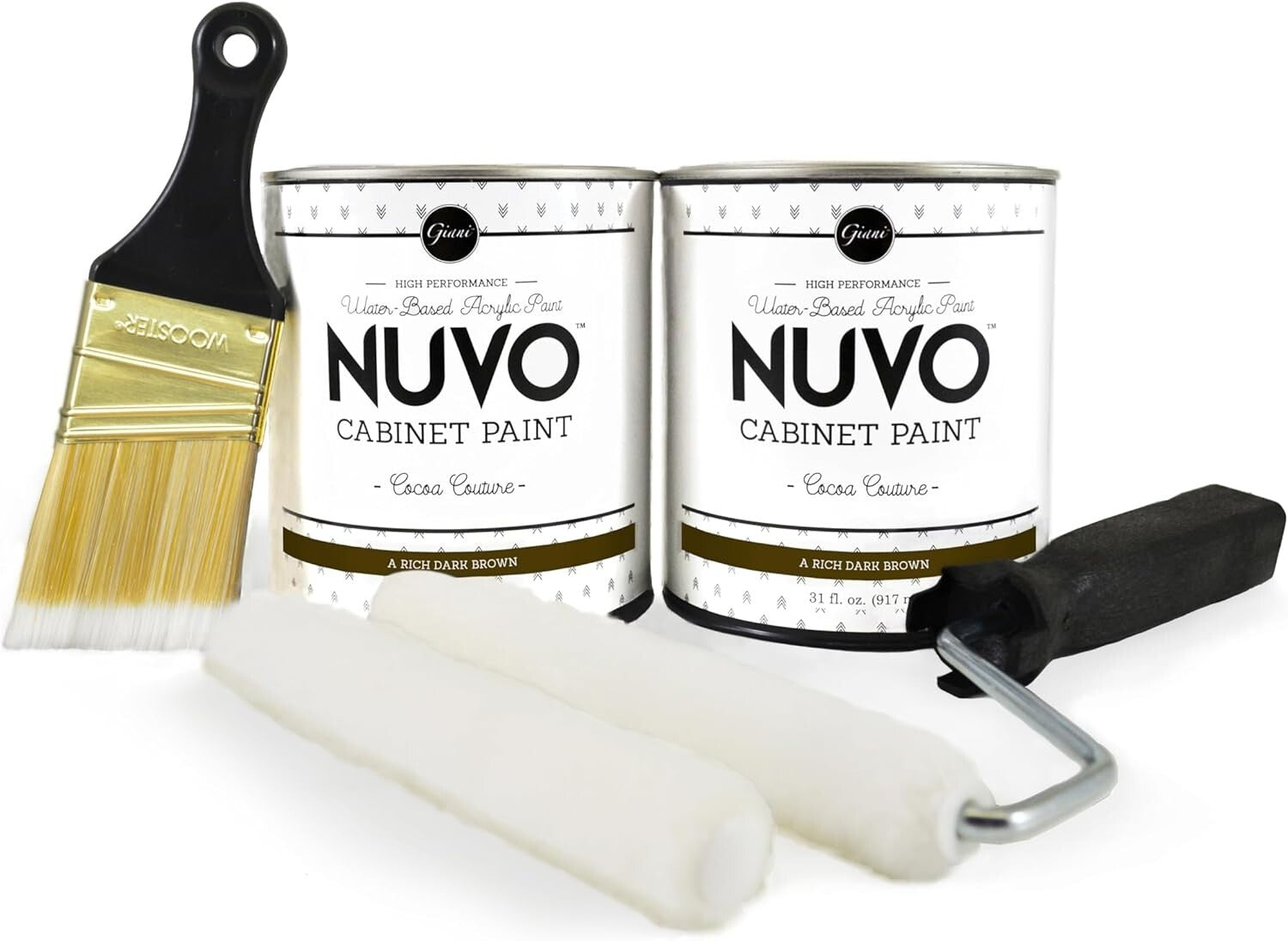 Nuvo Cabinet Makeover Kit: Easy DIY Set, Rich Dark Brown - Quick Transformation