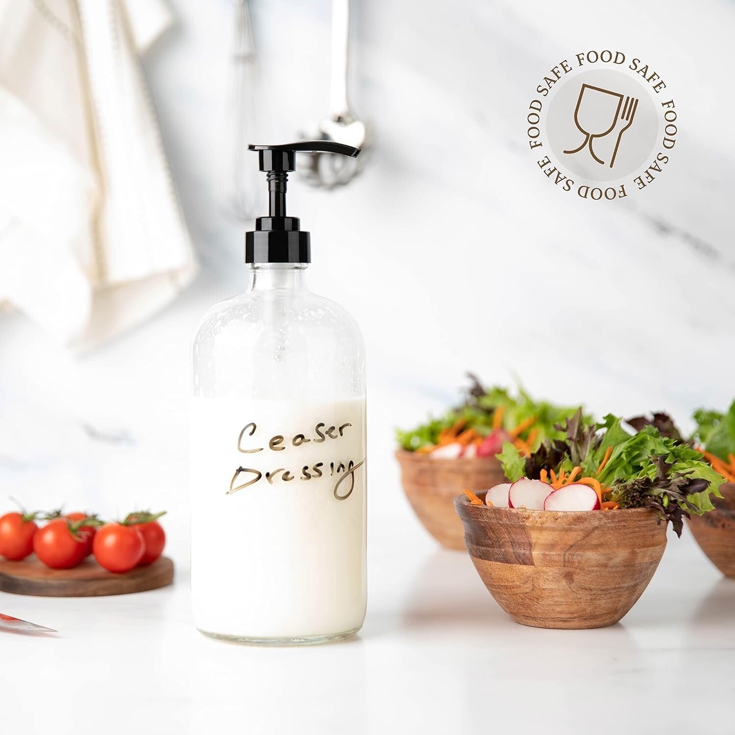 Stylish 32 oz Clear Refillable Shampoo Pump Bottle - Eco-Conscious Living