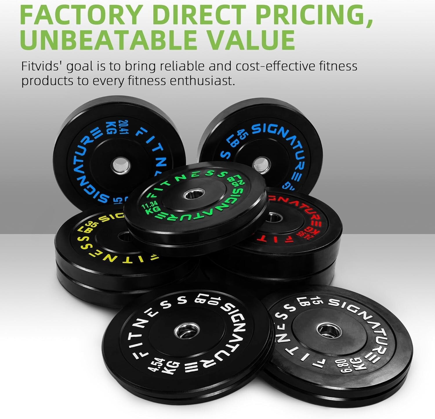 Multi-Weight Olympic Bumper Plates - Ideal for Strength & Endurance Training