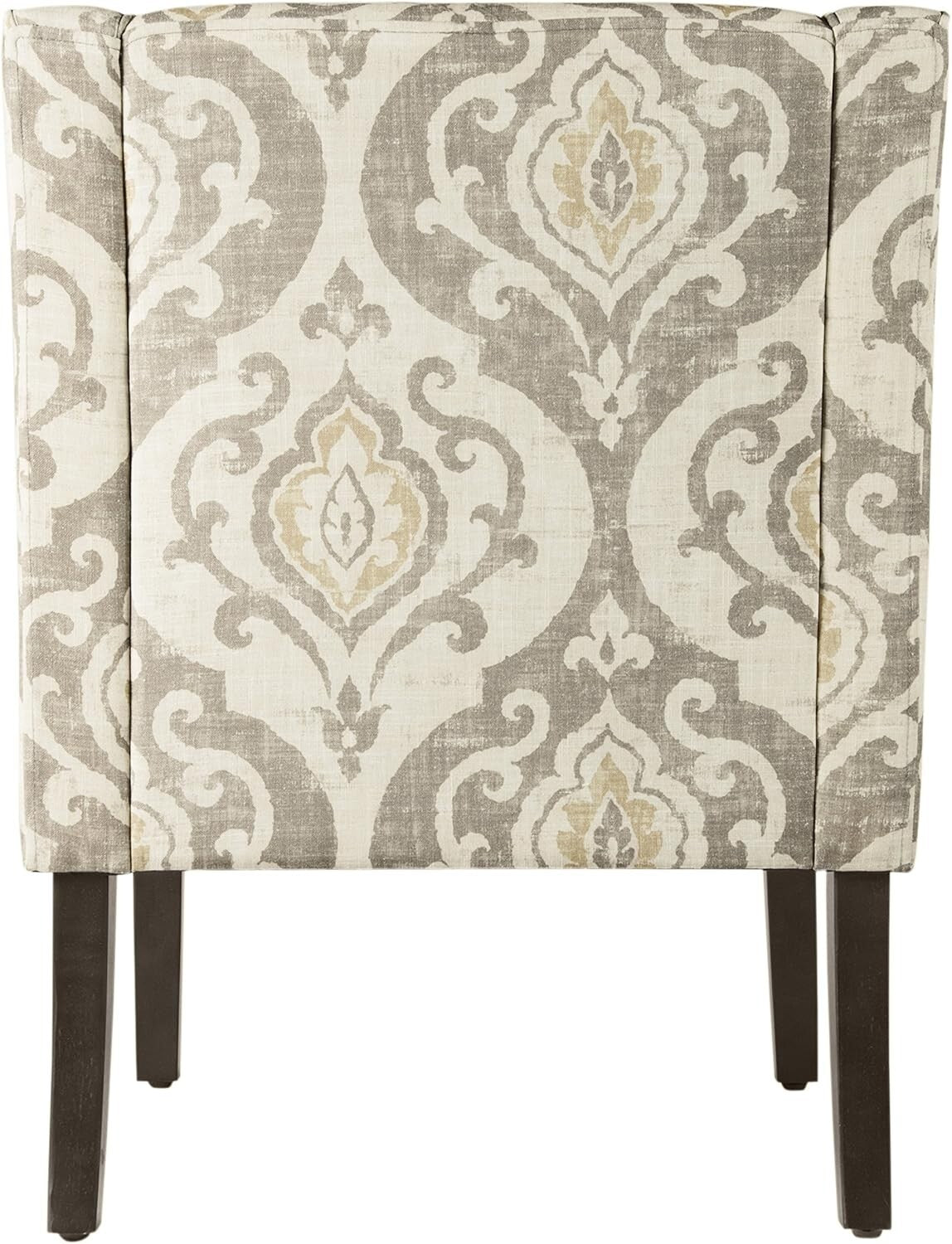 Elegant Suri Brown Upholstered Swoop Arm Accent Chair for Living Room & Bedroom