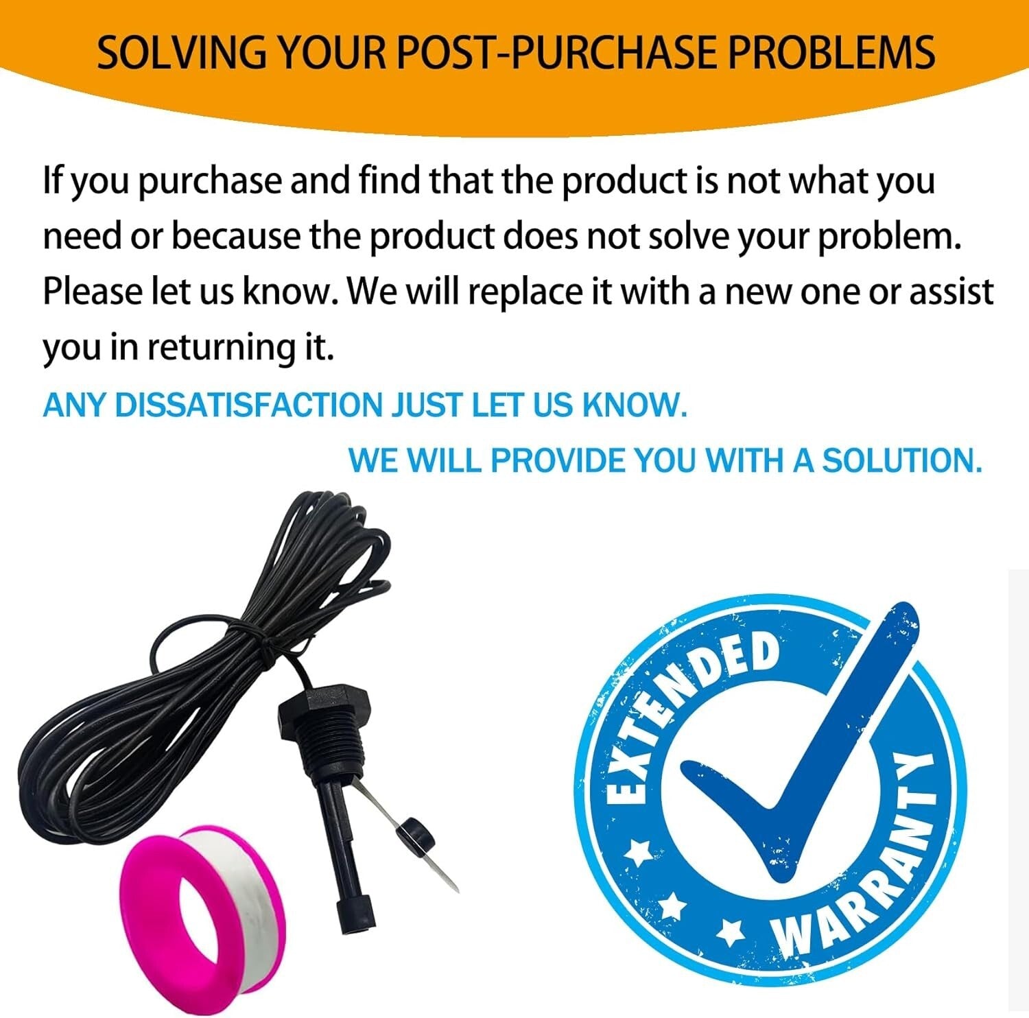 Durable Salt Cell Flow Sensor with 15 ft Cable - Easy Install for Pool Systems