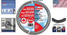 Load image into Gallery viewer, 150ft Heavy Duty PVC Coated Clothesline - Galvanized Steel Wire for Outdoors