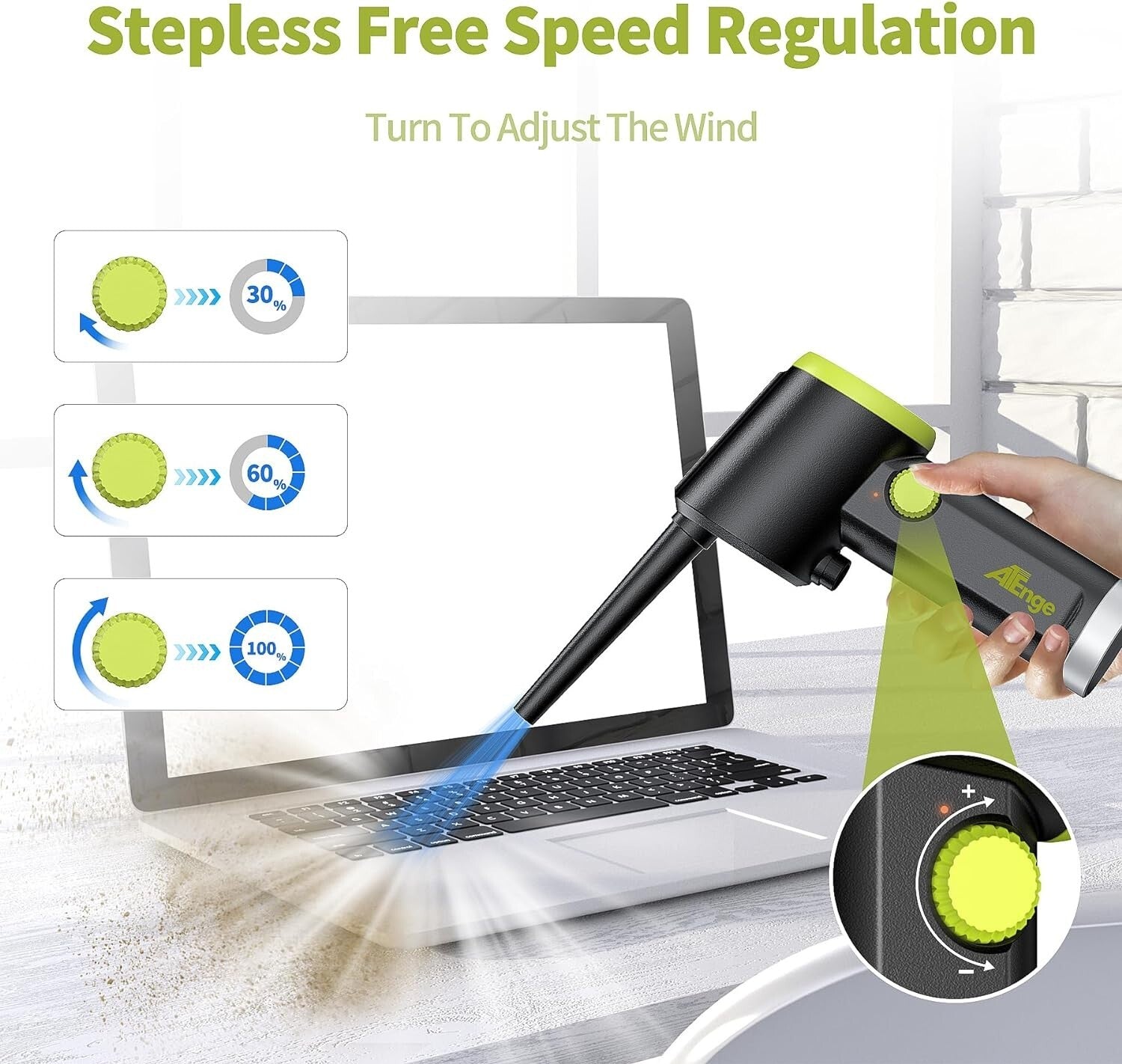 Compact Cordless Air Duster - 6000mAh Rechargeable Blower for Versatile Cleaning