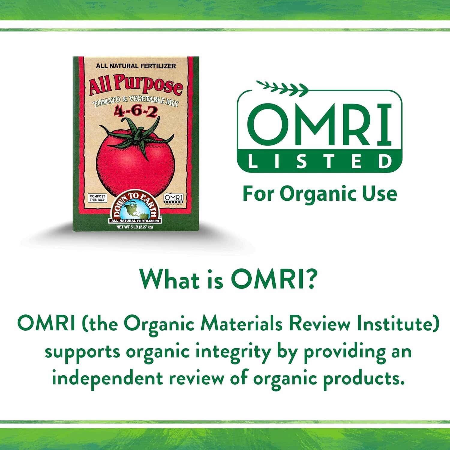 Organic All Purpose Fertilizer 4-6-2 Mix for Tomato & Vegetable Plants - 15 lb