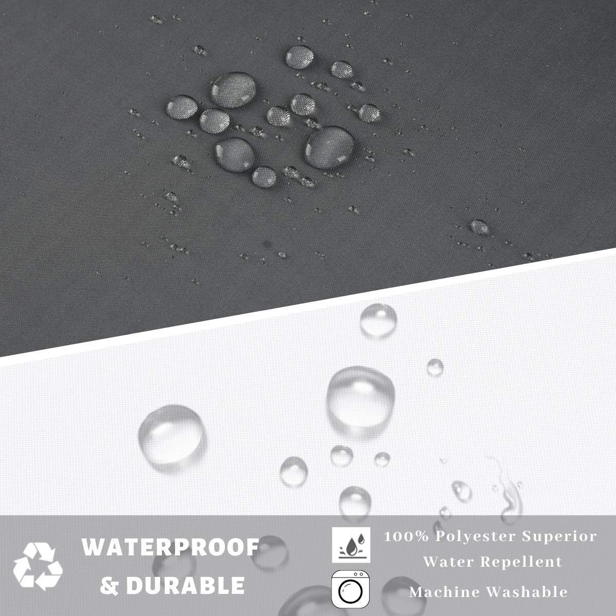 71x74” Heavyweight Gradient Grey Shower Curtain with Liner - Machine Washable