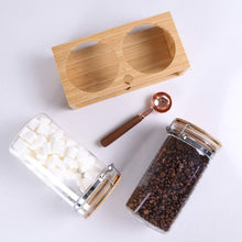 Load image into Gallery viewer, Stylish Airtight Glass Storage Jars with Bamboo Lids - Perfect for Coffee &amp; Tea