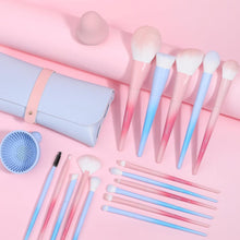 Load image into Gallery viewer, Colorful Fantasy Series Ⅲ Makeup Brush Kit with Travel Bag &amp; Sponge - 16 Brushes