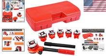 Load image into Gallery viewer, Lightweight Pipe Threader Kit with 6 Malleable Cast Iron Dies - 1/4" to 1-1/4"