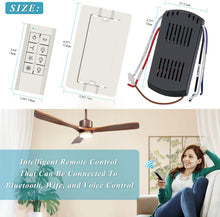 Load image into Gallery viewer, Smart WiFi Ceiling Fan Remote Control Kit - Universal Compatibility with Dimmer