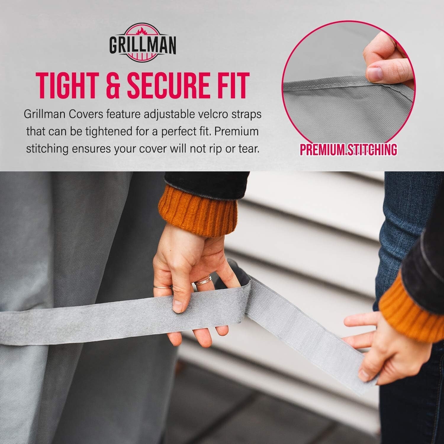 Durable Outdoor Grill Cover 60"L x 28"W x 44"H - Fits Most Gas & Charcoal Grills