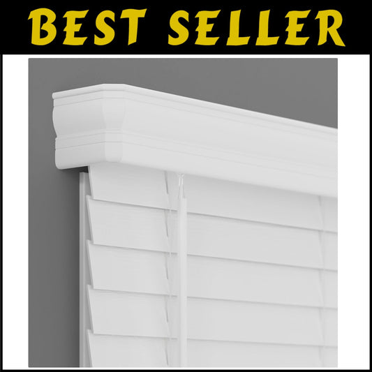 Custom Cut Cordless Faux Wood Blinds - 29" W x 64" L - Room Darkening Solution