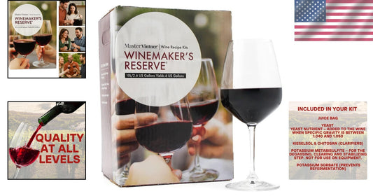 Craft 6 Gallons of Shiraz Merlot with Winemaker's Reserve Wine Recipe Kit