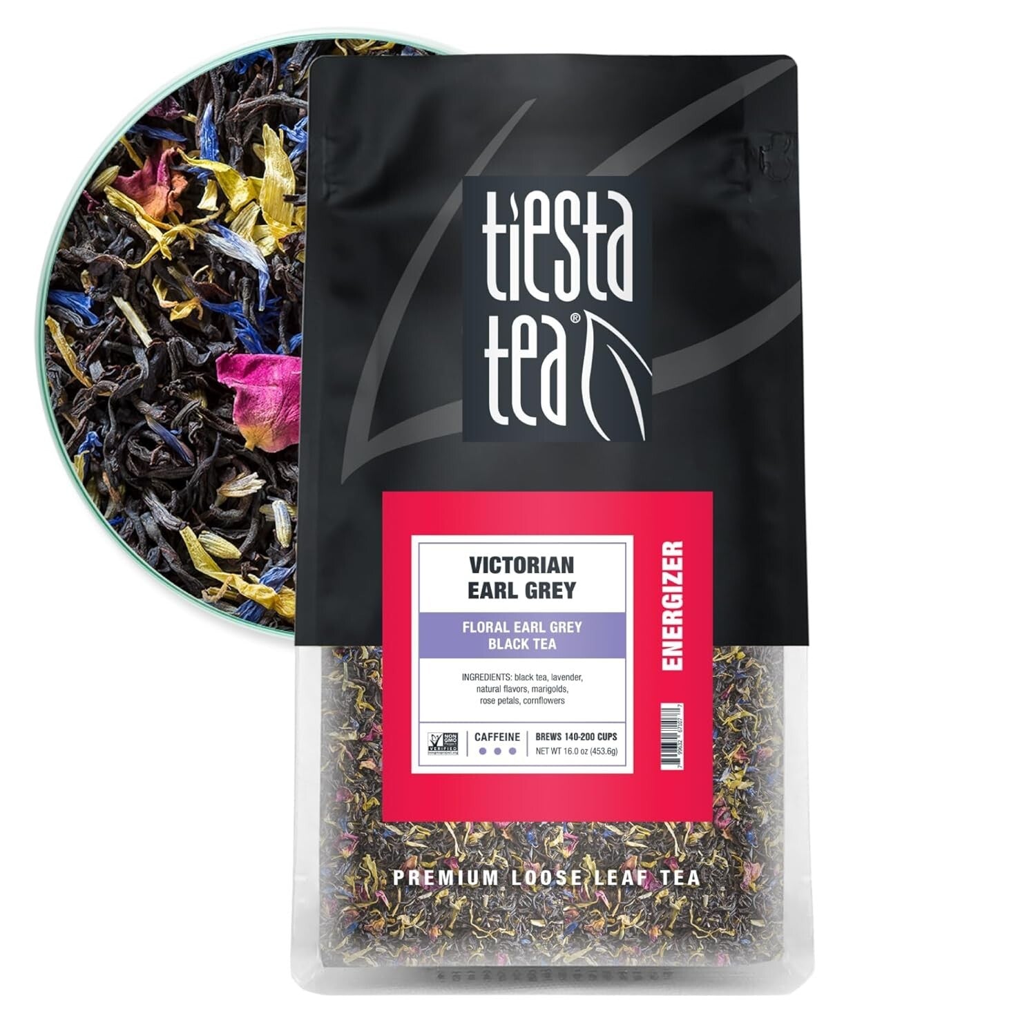 Floral Earl Grey Loose Leaf Tea - Premium Blend in Resealable 16oz Pouch