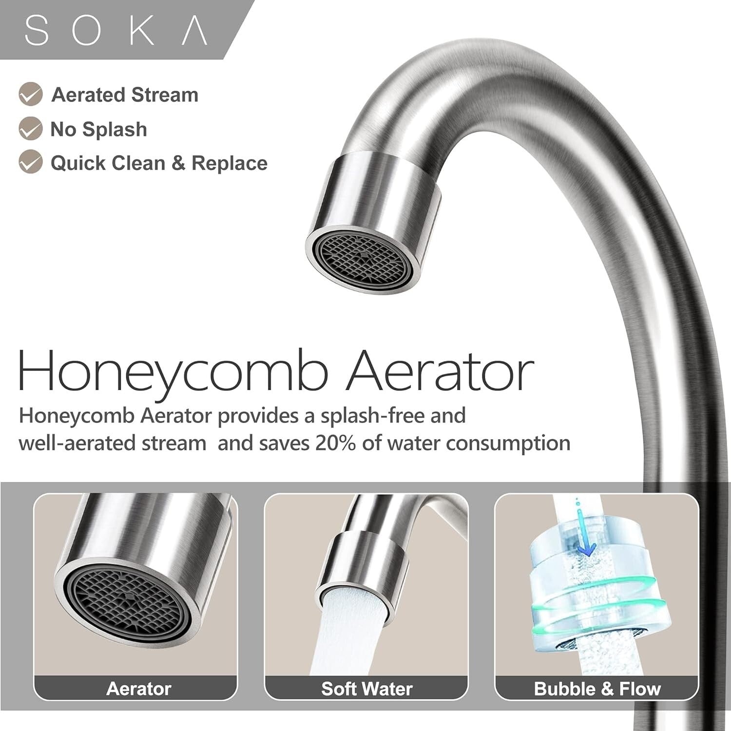 Premium Stainless Steel Centerset Faucet - Dual Lever Handles for Control