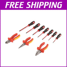 Load image into Gallery viewer, Professional Insulated Tool Set: 10-Piece VDE Screwdrivers &amp; Pliers - Ergonomic