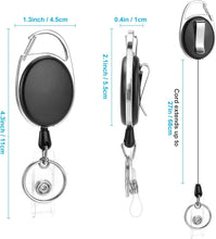 Load image into Gallery viewer, Retractable Badge Reel Set – 50 Durable Holders with Easy Clip &amp; Key Ring Access