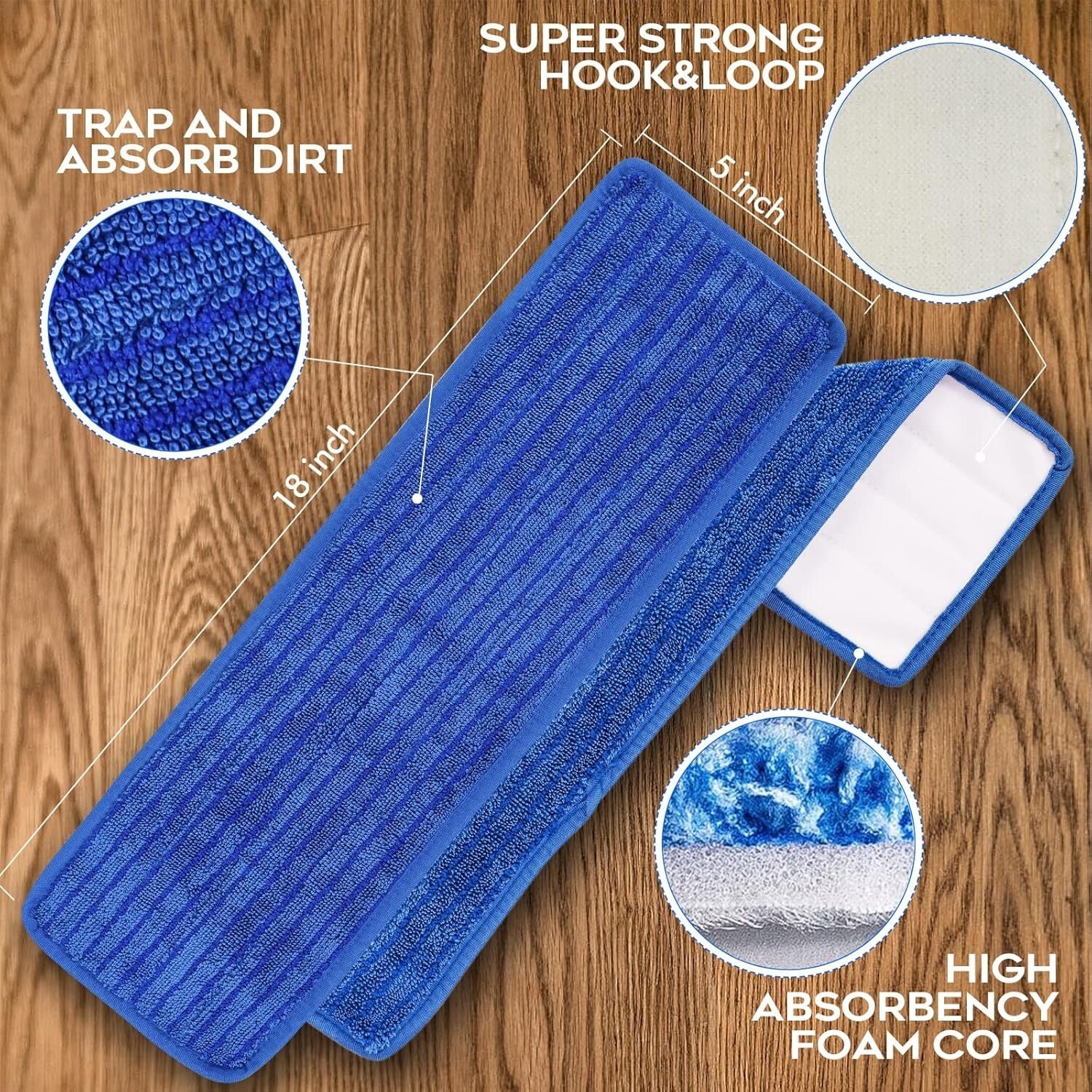 36 Pcs Matthew Microfiber Mop Pads for Quick & Eco-Friendly Floor Cleaning