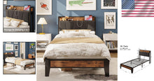 Load image into Gallery viewer, Twin XL Bed Frame with Storage Headboard &amp; Charging Station - Noise-Free Design