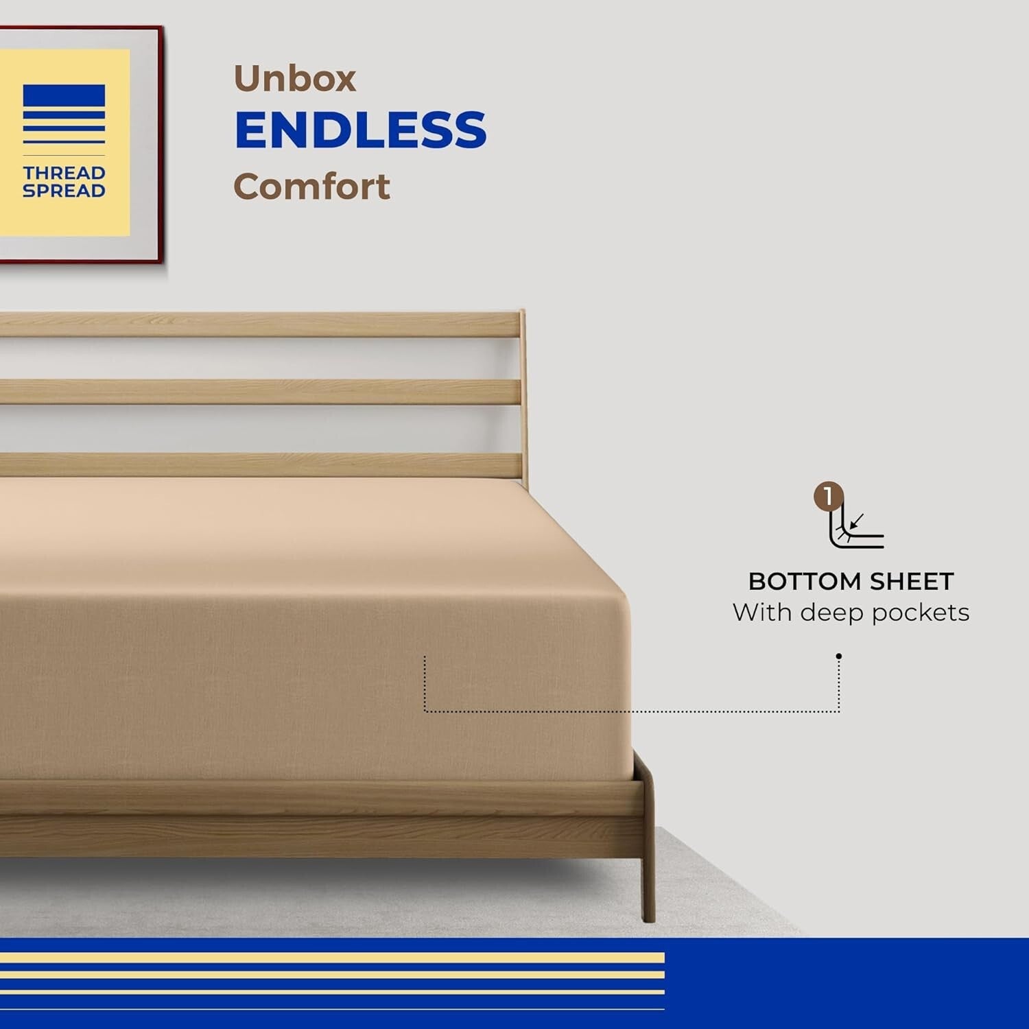 Deep Pocket California King Fitted Sheet - Fade Resistant Egyptian Cotton, Taupe