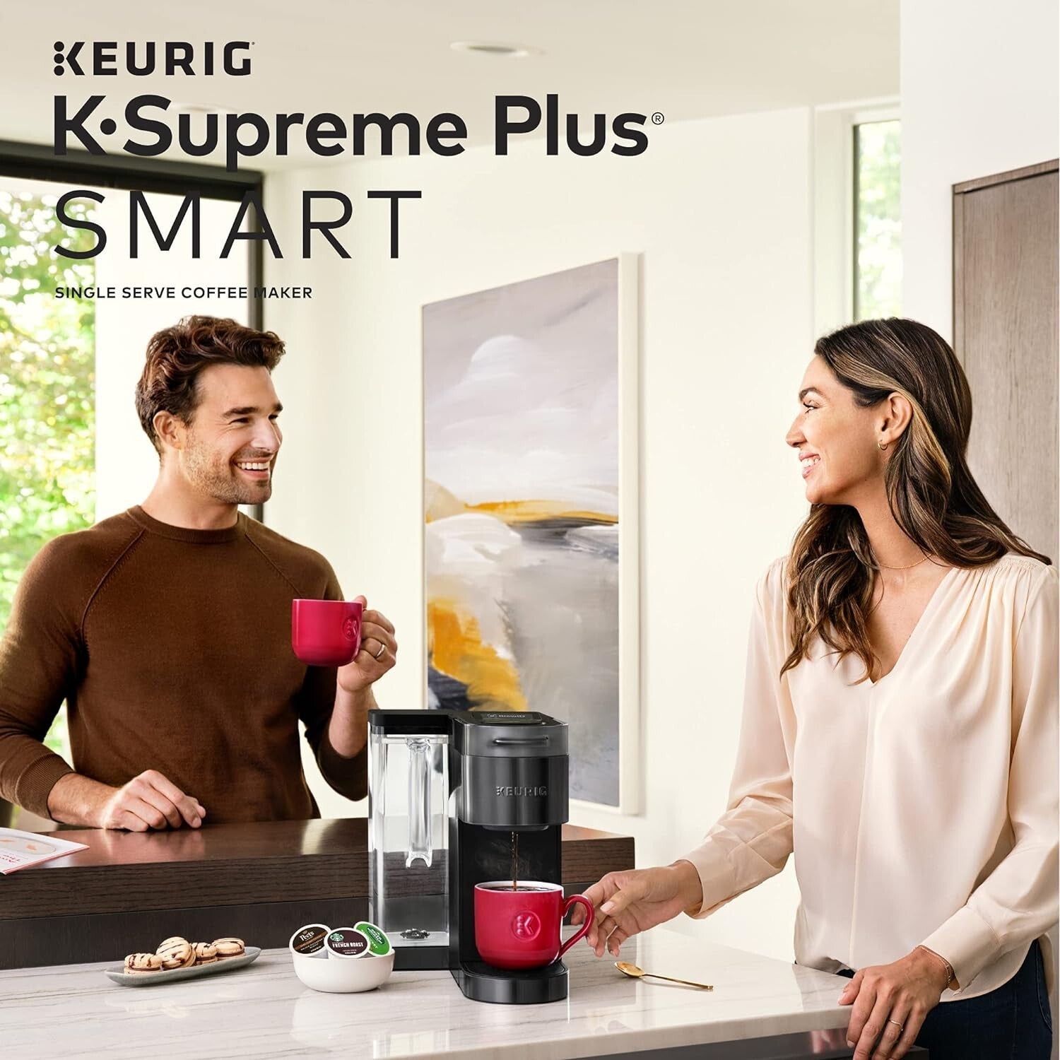 Modern Black K-Cup Pod Brewer with MultiStream Technology for Ultimate Flavor