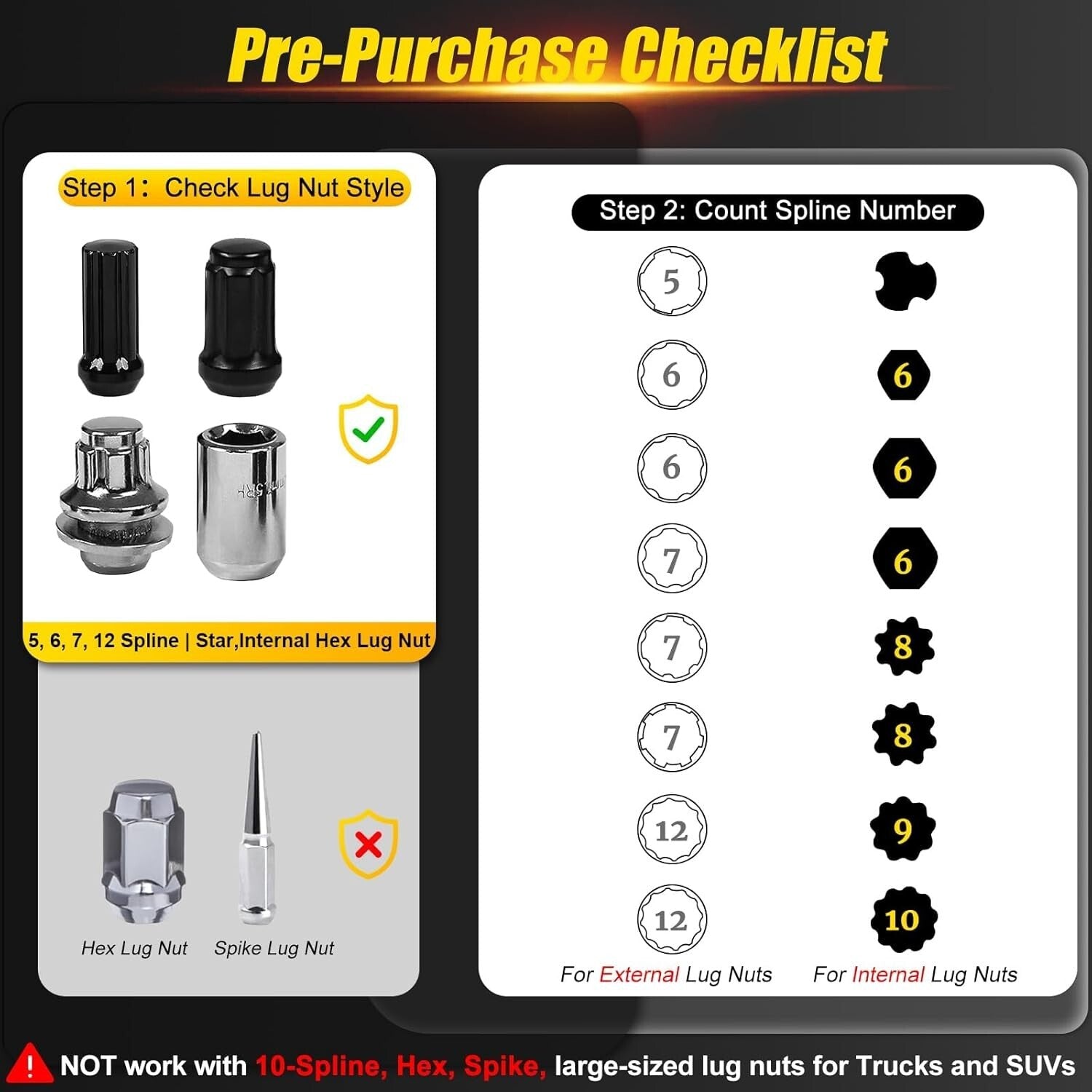 Effortless Wheel Maintenance with 16-Piece Lug Nut Key Set - Durable Steel