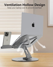 Load image into Gallery viewer, Sturdy 300% Stability Aluminum Laptop Stand for 10-17.3" Laptops with Rotator