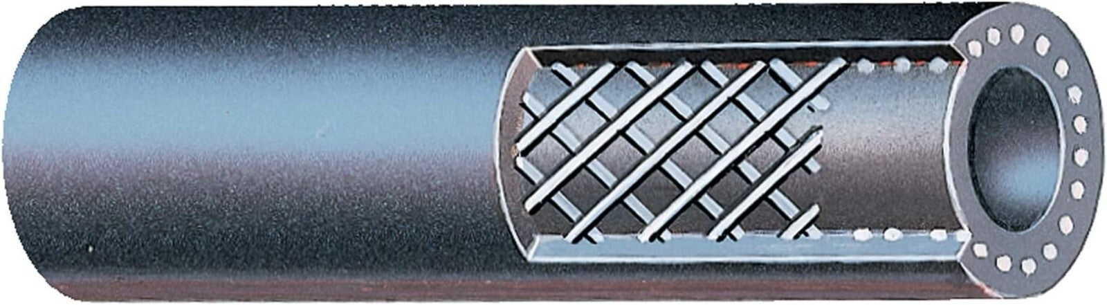 High-Performance 3/8 in Black PVC Hose for Automotive Applications - 25 ft Reel