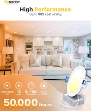 Load image into Gallery viewer, IC Rated 12-Pack 6 Inch LED Recessed Ceiling Lights - Damp Rated Quality