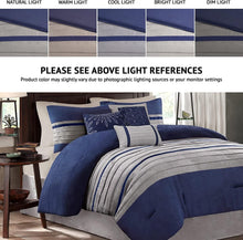 Load image into Gallery viewer, All-Season Down Alternative King Comforter Set with Decorative Shams &amp; Pillow