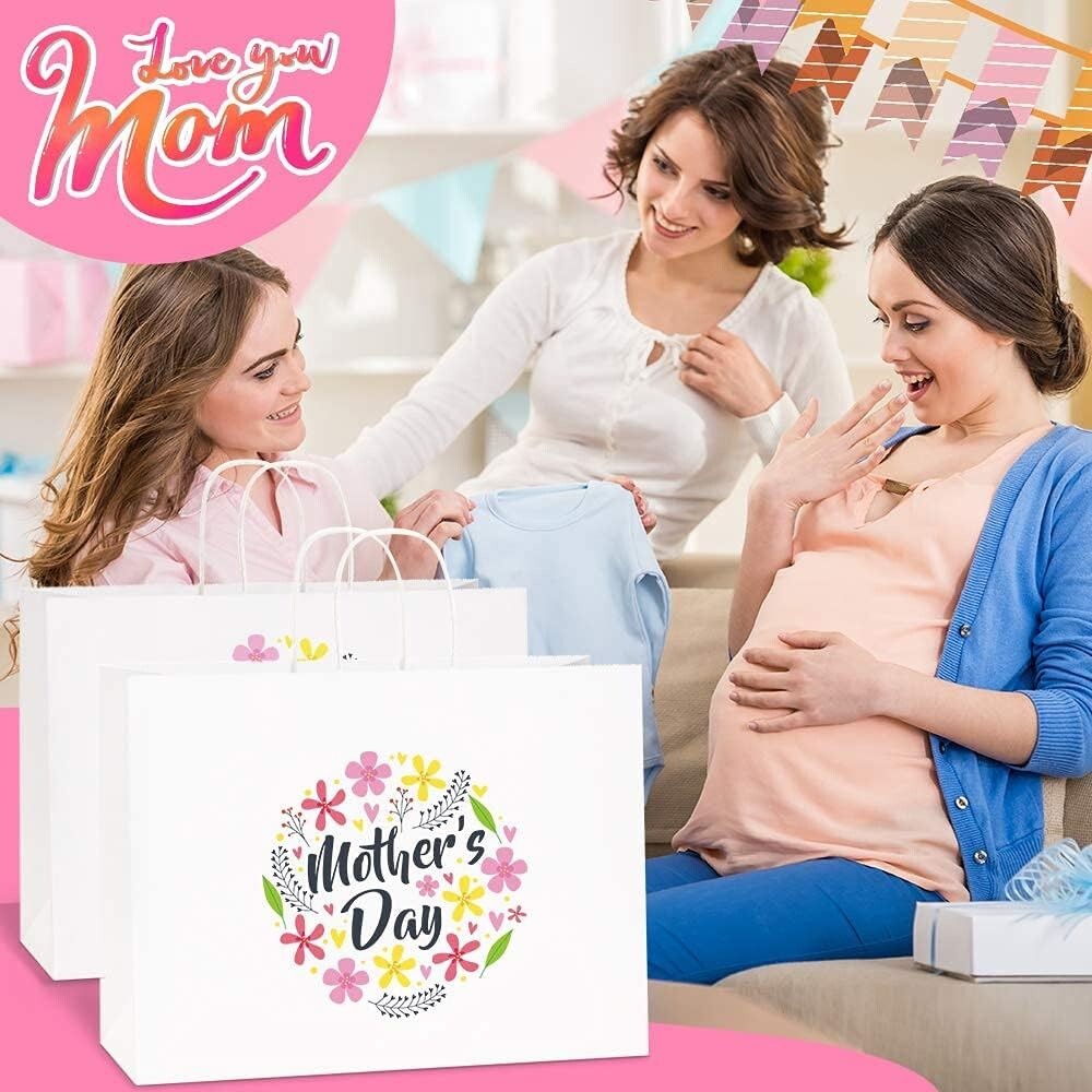 Eco-Friendly 100-Pack Large Kraft Paper Bags with Handles for Events and Retail