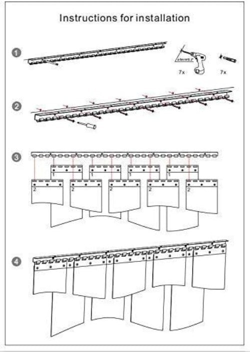 Modern Clear PVC Curtain Strips, 96" High x 72" Wide - 12PCS for Easy Install