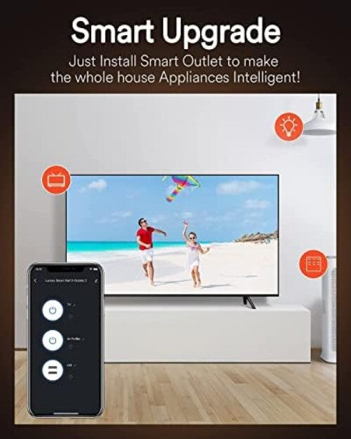 Smart Outlet with USB & Voice Control for Effortless Home Automation - 4 Pack