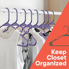 Load image into Gallery viewer, Space-Saving Plastic Hangers 120 Pack - Non-Slip Design for All Clothing Types