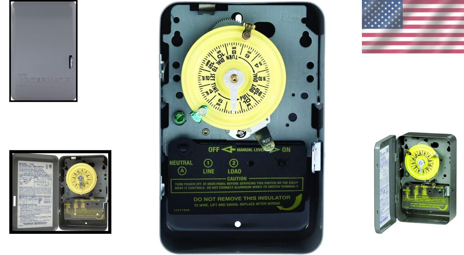 Versatile Time Switch with Manual Override - Perfect for Industrial & Home Use