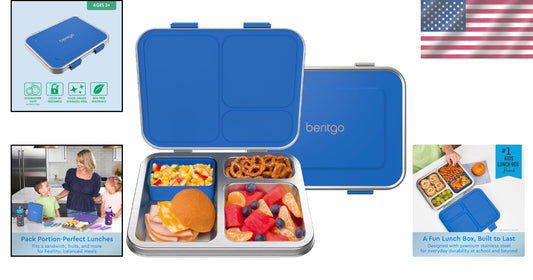 Airtight Kids Lunch Box with 3 Compartments & Dishwasher Safe Design – Age 3+