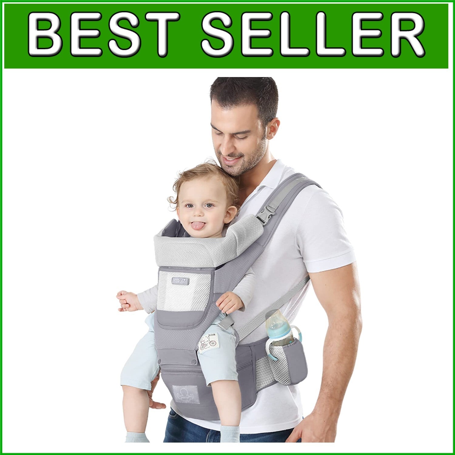 Adjustable Hip Seat Baby Carrier for Infants & Toddlers - Lightweight and Safe