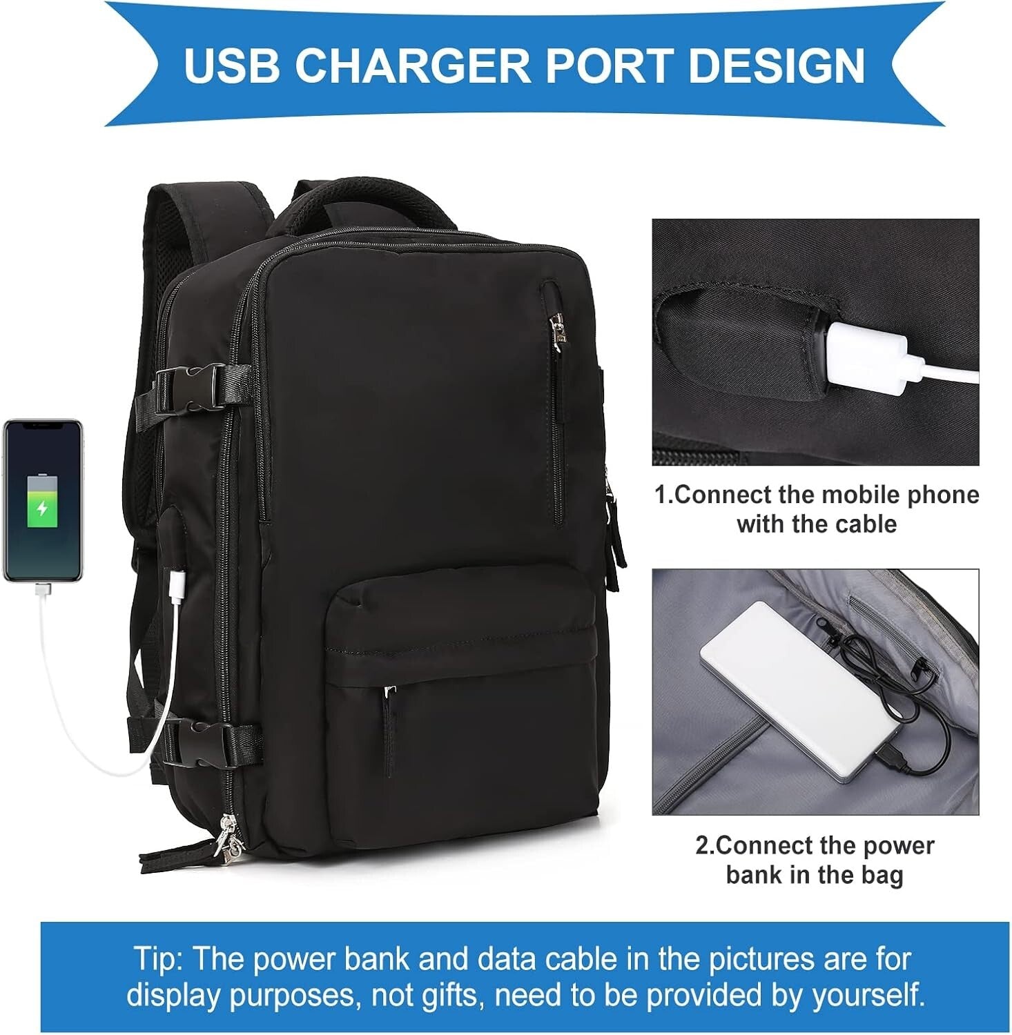 Professional Large Backpack for Business & Travel - Quick Access Design