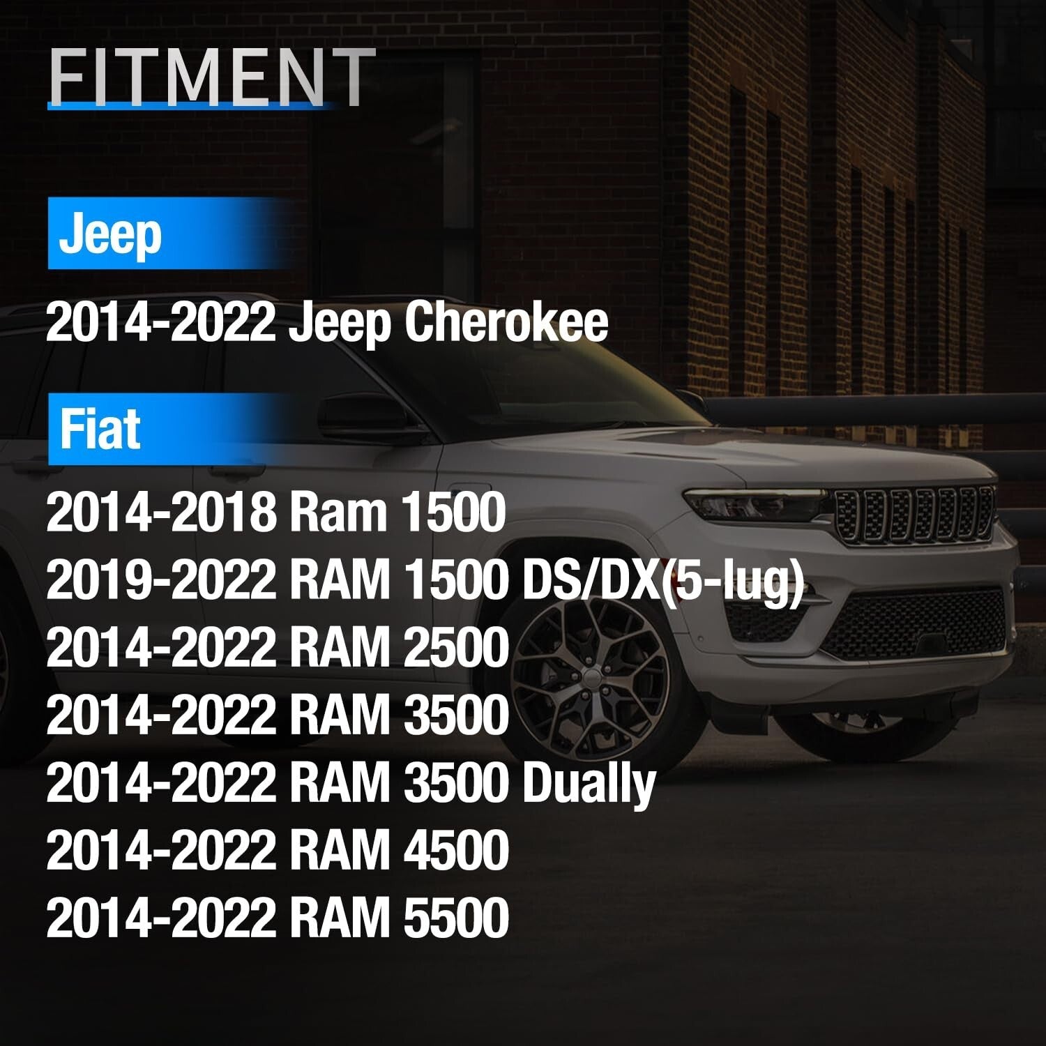 High Accuracy TPMS Sensors for RAM 2500 3500 4500 5500 & Jeep Cherokee - OE Fit