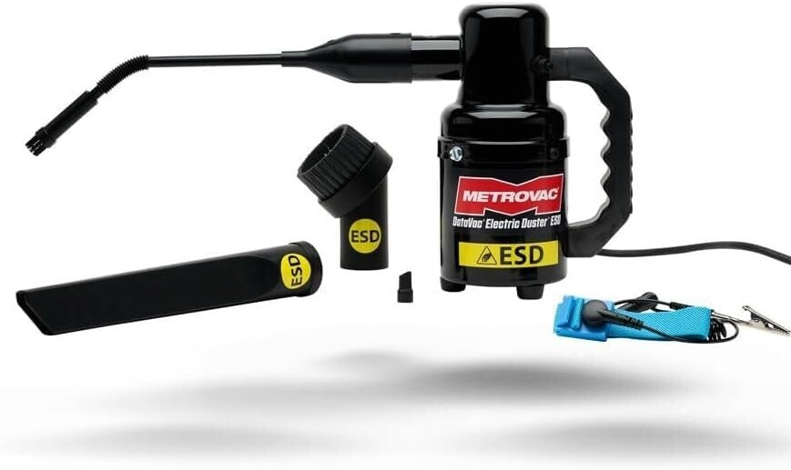 Professional Quality Antistatic Electric Duster with 4-Piece Tool Kit - Compact