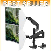 Load image into Gallery viewer, Heavy Duty Dual Monitor Arm for 17-49 inch Screens - Full Motion Articulating