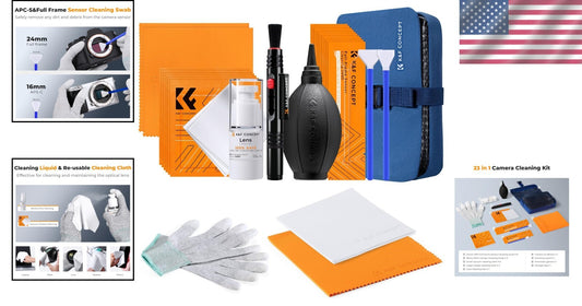 Camera Care Essentials: Complete Lens Cleaning Kit with Sensor Swabs & Gloves