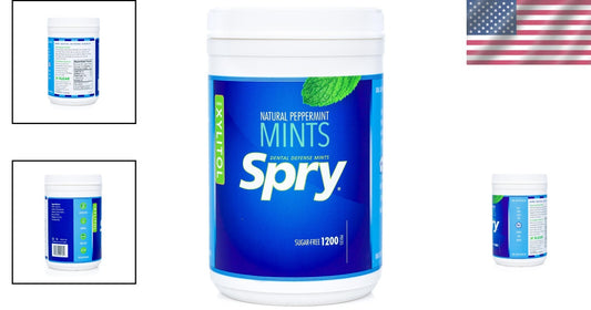 Dentist-Recommended Xylitol Peppermint Mints - 1200 Count Low-Calorie Treat