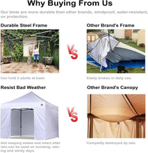 Load image into Gallery viewer, Instant Setup 10x20 Canopy Tent - Heavy Duty with Removable Sidewalls &amp; UV Block