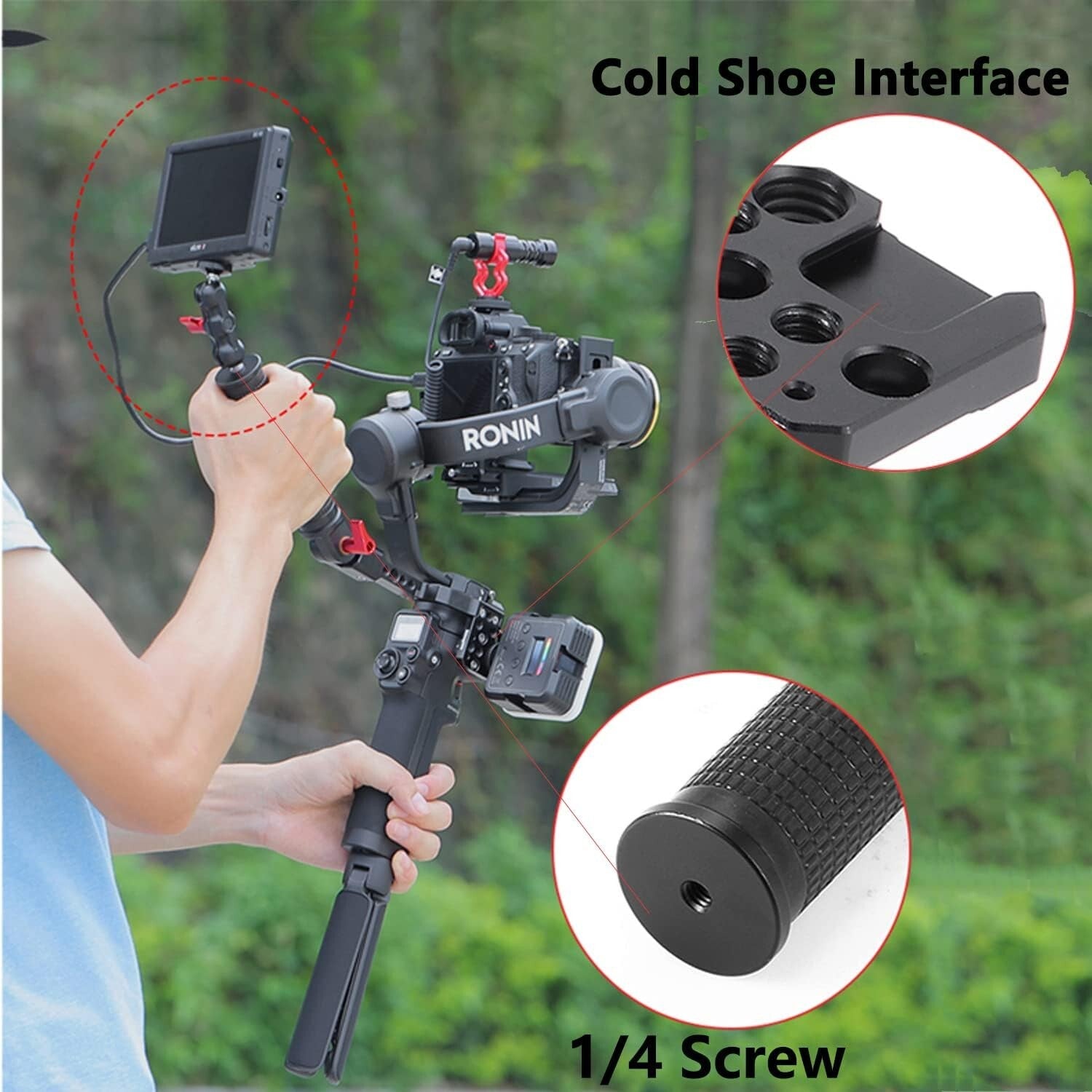 Flexibly Adaptable Gimbal Handle Mount for DJI Ronin S - Multiple Accessories