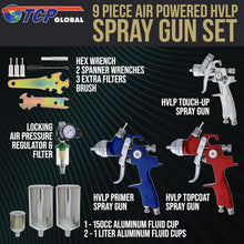Load image into Gallery viewer, Complete Auto Spray Gun Kit: 3 Guns with Precision Tips &amp; Maintenance Essentials