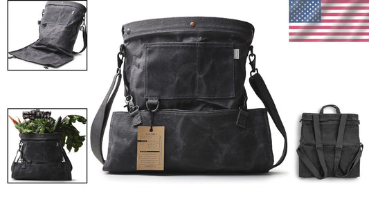 Water-Resistant Harvesting Tote - Spacious Multi-Purpose Garden Tool Bag