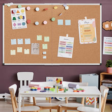 Load image into Gallery viewer, Extra Large 72" x 48" Foldable Cork Bulletin Board with Aluminum Frame