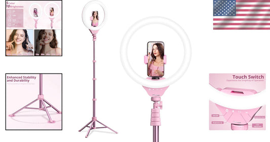 12'' Selfie Ring Light & 62'' Tripod Stand - Perfect for Streaming & Vlogging